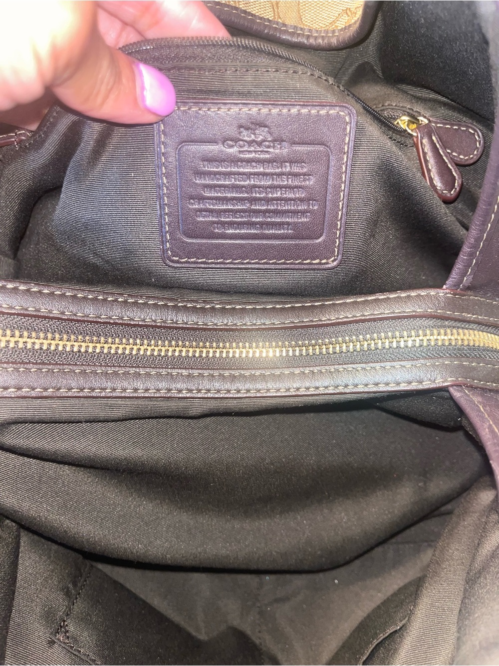 Coach Madison Carlyle Signature Canvas Shoulder Bag - Picture 15 of 16